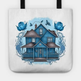 The Girls Blue House - Flowers - Gilmore Tote