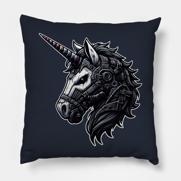 Unicorn War Machine Pillow by WolfeTEES