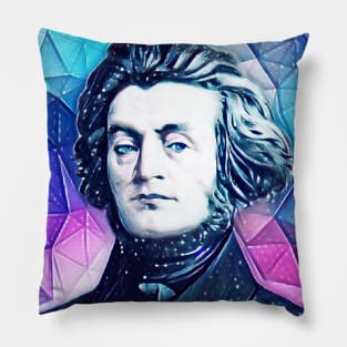 Adam Mickiewicz Snowy Portrait | Adam Mickiewicz Artwork 13 Pillow