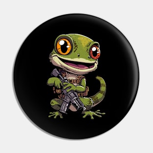 Army Gecko Pin