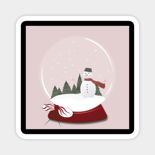 Snowman in a globe Magnet