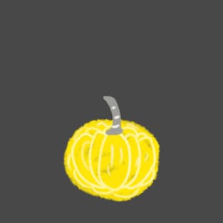 Yellow pastel pumpkin retro halloween T-Shirt