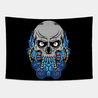 Water Skull Tapestry