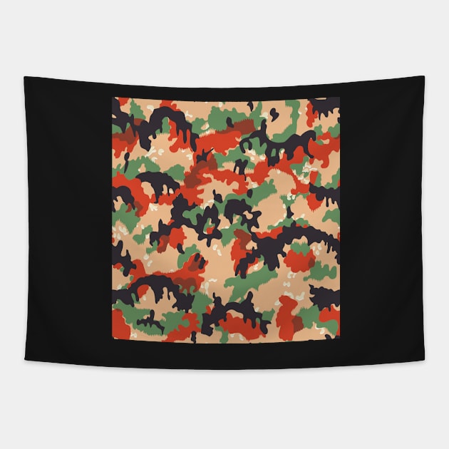 Swiss Army Camouflage Tapestry by Cataraga