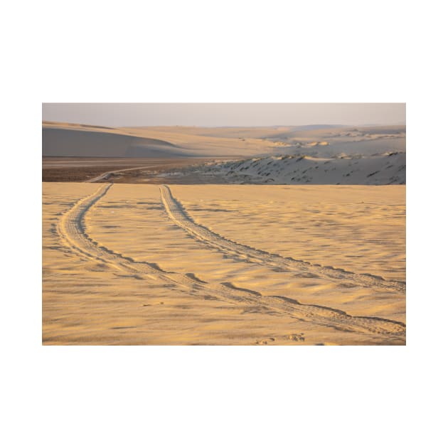 Doha sandhills and car tracks. by sma1050