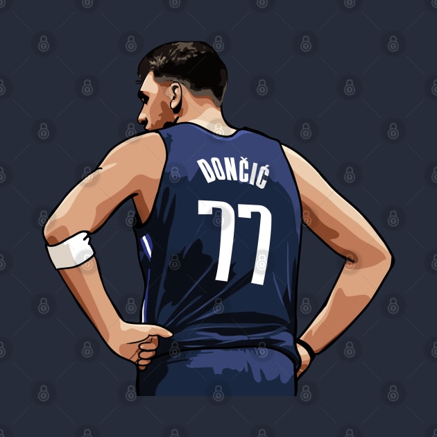 Luka Doncic Vector Back by qiangdade