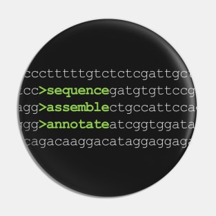 Bioinformatics Genome Sequence Assemble Annotate DNA Green Pin