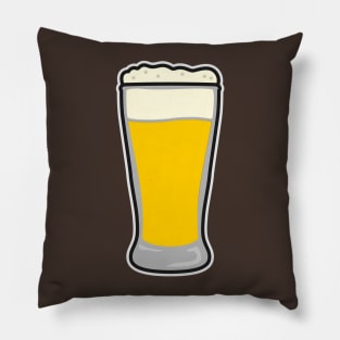 Glass of tasty beer - father fathers day beer drinking glass Pillow