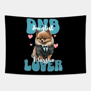 DNB - Lover Pomeranian Junglist (Blue) Tapestry