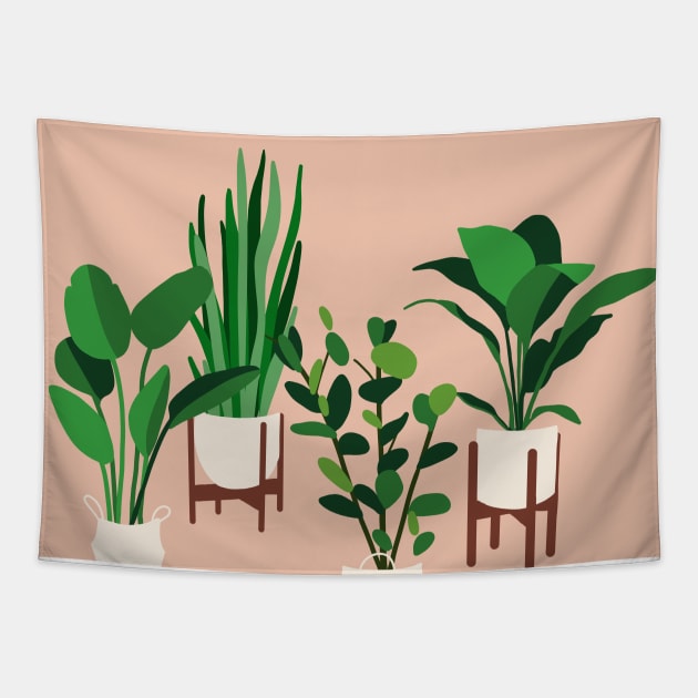 My house plants collection Tapestry by THESOLOBOYY