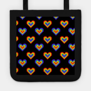 Pixel Heart - Love is Love - LGBT Tote