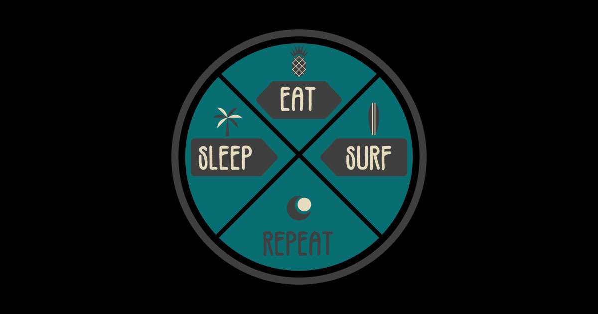 Eat Surf Sleep Spin Wheel - Surf Repeat Wheel - Posters and Art Prints ...