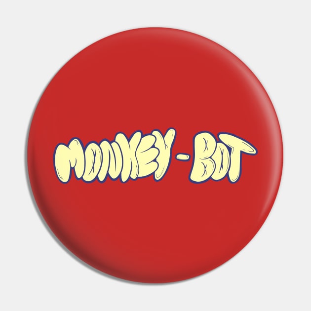 Monkey - Bot Text Logo Pin by JbombCreative