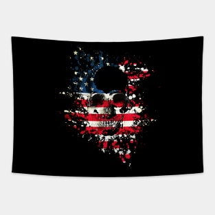 skull, bandanas, american, usa, flag Tapestry