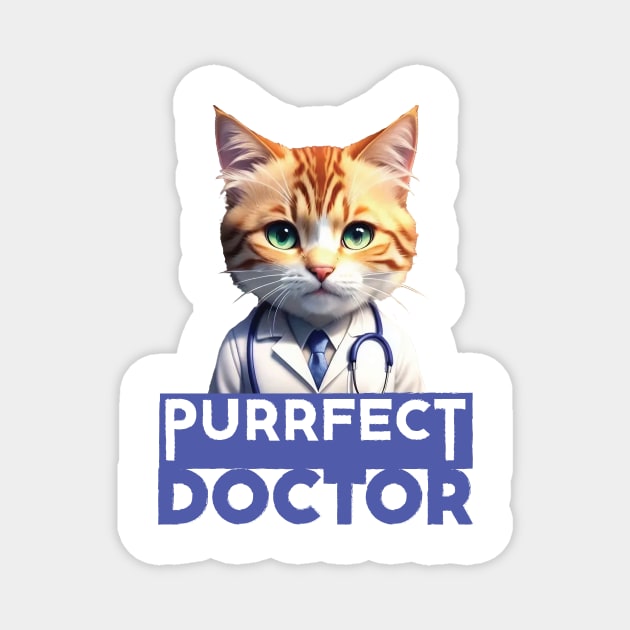 Just a Purrfect Doctor Cat 2 Magnet by Dmytro