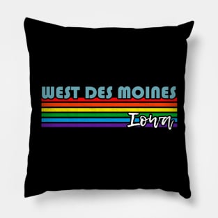 West Des Moines Iowa Pride Shirt West Des Moines LGBT Gift LGBTQ Supporter Tee Pride Month Rainbow Pride Parade Pillow