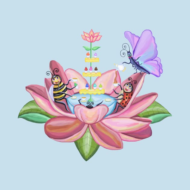 Insect Flower Tea Party by Art by Deborah Camp