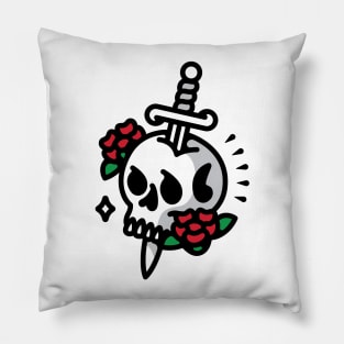 Death Flower Tattoo Pillow
