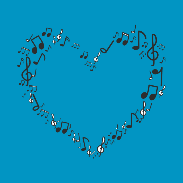 MUSIC NOTES HEART SHAPE by Musicfillsmysoul