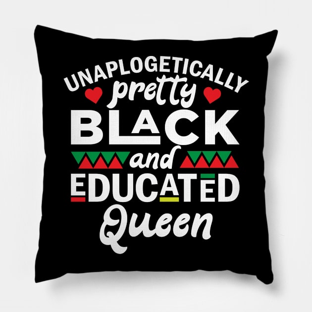 Black and Educated Queen, Black Lives Matter, Black History, Equality, Diversity, Civil Rights Pillow by UrbanLifeApparel