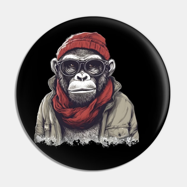 Cool Gorilla #1 Pin by Chromatic Fusion Studio