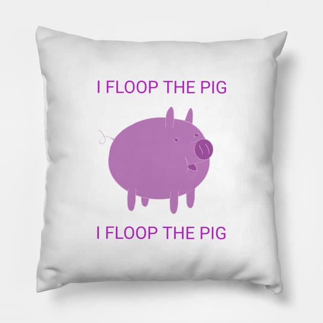 Floop the dang, pig Pillow by imsnos