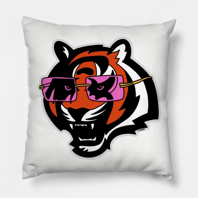 Joe Burrow Bengals Pillow by Greg Davis Nina Soluski