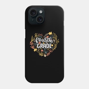 Fourth Grade Floral Heart Back To School Phone Case