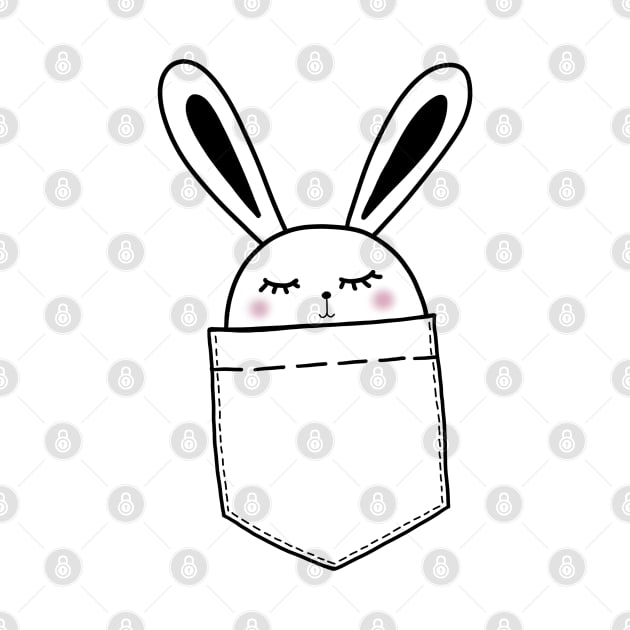 Sweet bunny in a pocket by Arpi Design Studio