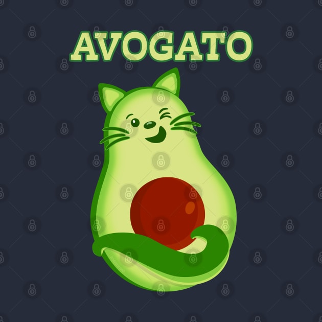 Avocado Keto Kitty Cat Winks At You by brodyquixote