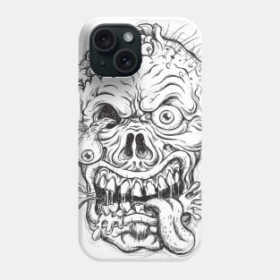 Sketchy Zombie Head Phone Case