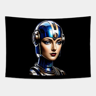 Metropolis 1920 anroid woman of Babylon Berlin Tapestry