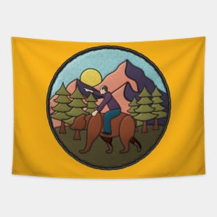 Ride-a-Bear Midlife Merit Badge Tapestry