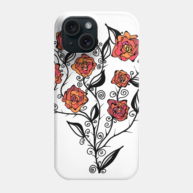 RED ROSES Phone Case by aroba