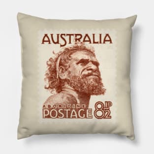 Australian Aborigine Postage Stamp Pillow