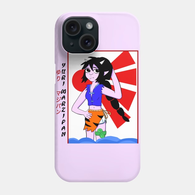 Yuri Marzipan the Oni - Traditional (blue-orange complementary) Phone Case by VixenwithStripes