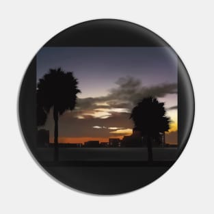 Sunset Over Miami Pin