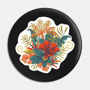 Tropical Flowers Pin