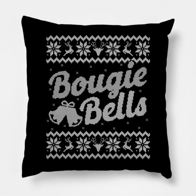 Ugly Christmas Sweater Bougie Bells Pillow by HolidayoftheWeek