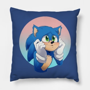 happy sonic Pillow