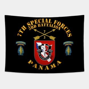 3rd Bn, 7th Special Forces Panama w Flash - SSI Tapestry