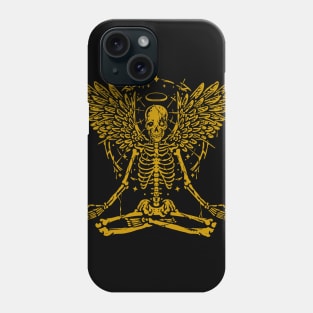 Skeleton Yoga Gold Phone Case