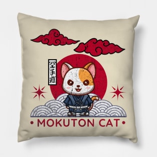 cat samurai Pillow