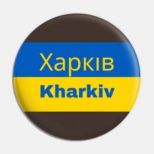 Kharkiv City in Cyrillic Pin