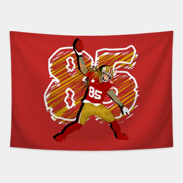 George kittle Tapestry by Mic jr