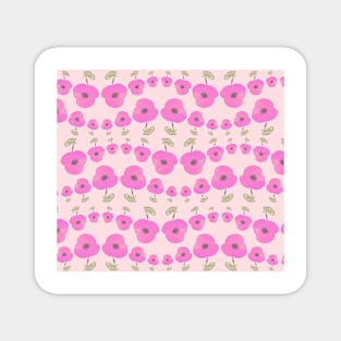 pink poppies dance Magnet