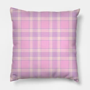 Pink purple and beige Tartan Plaid Pattern.png Pillow