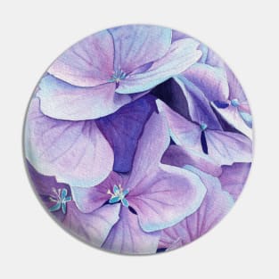 Blue hydrangea Pin