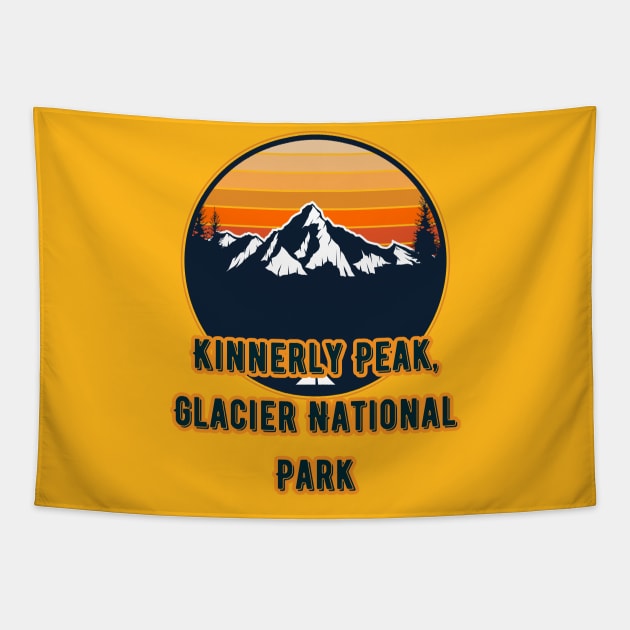 Kinnerly Peak, Glacier National Park Tapestry by Canada Cities