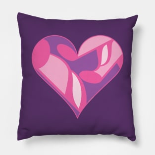 Pink Music Heart Pillow